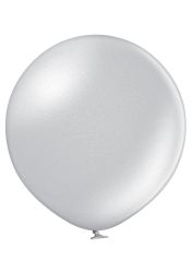 Chrome silver balloon size B150 - 17" Large balloon suitable for organic arches 43 см.
