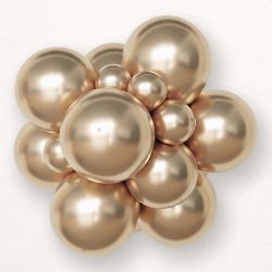 Gold chrome balloon size D5 - 13 cm - 5"  600