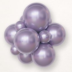 Chrome light purple balloon size B150 - 17" Large balloon suitable for organic arches 43 cm. 612