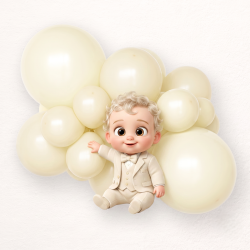 Vanilla party balloons size 23 cm - pack of 100 pcs. 016