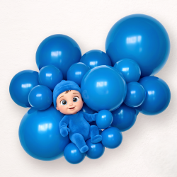 Royal blue latex party balloons standard size - pack of 100 pcs.