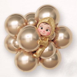 Chrome latex balloon gold - pack of 50 pcs