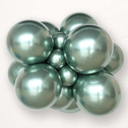Green chrome balloon size D5 - 13 cm - 5"