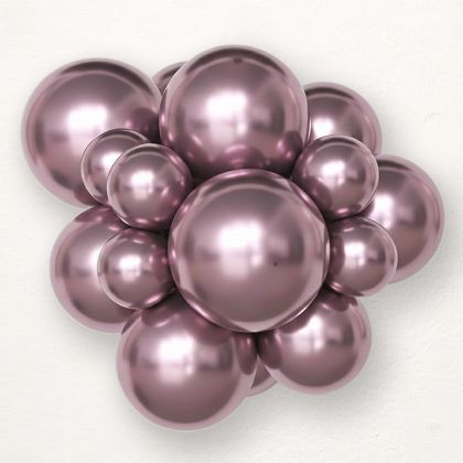 Pink chrome balloon size D5 - 13 cm - 5"