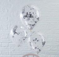 Confetti for filling balloons silver color