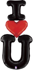 Фолиев Балон I heart you - огромен балон 160 см.