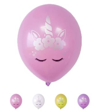 Party balloon with "Unicorn" seal - package of 100 pcs.