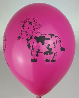 Farm themed balloons - pack of 5.