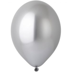 Chrome silver balloon size B150 - 17" Large balloon suitable for organic arches 43 см. - pack of 20 pc.