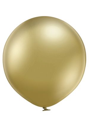 Chrome Gold balloon size B150 - 17" Large balloon suitable for organic arches 43 см.
