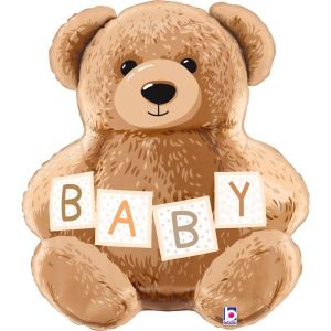 Балон „Бебе мече“ 26′-1бр. с надпис "BABY"