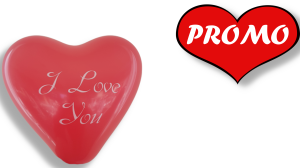Promo! 100 heart-shaped balloons with a seal