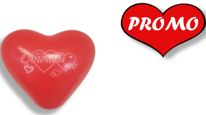 Promo! 100 heart-shaped balloons with a seal