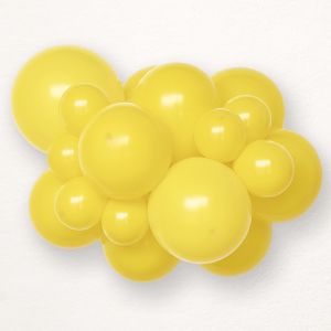 Yellow latex party balloons - 100 pcs.