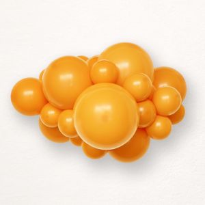 Orange latex party balloons  standart size - pack of 100 pcs