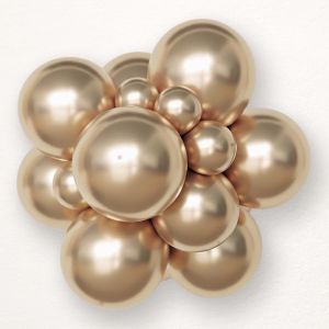 Gold chrome balloon size D5 - 13 cm - 5"  600