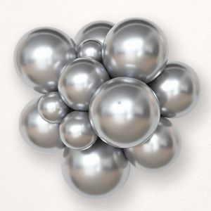 Chrome latex balloon silver- 601