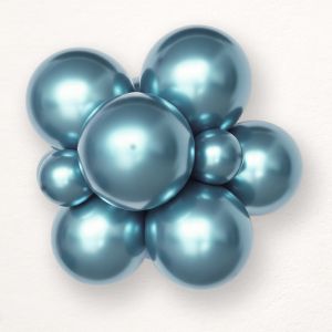 Blue chrome balloon size D5 - 13 cm - 5"