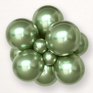 Grassy green chrome balloon size D5 - 13 cm - 5"