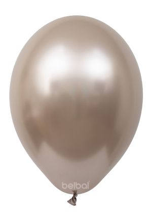 Party chrome balloon with almond color - pack of 50 pcs.