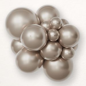 Party chrome balloon with almond color - pack of 50 pcs.