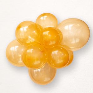 Crystal clear balloon with orange color - package of 100 pcs.s. 047