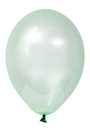 Crystal clear balloon with green color - package of 100 pcs. 045