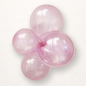 Crystal clear balloon with pink color - package of 100 pcs. 044