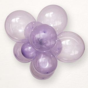 Crystal clear balloon with purple color - package of 100 pcs. 043