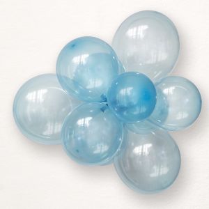 Crystal clear balloon with blue color - package of 100 pcs. 042