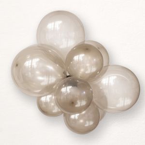 Crystal clear balloon with gray color - package of 100 pcs. 040