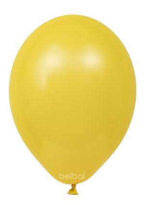 Deep yellow latex party balloons size 13 cm - pack of 100 pcs. 117
