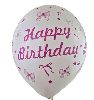Балони Happy Birthday със панделки пакет от 100 бр.