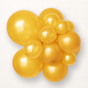 Golden latex party balloons size 27 cm - pack of 100 pcs. 060