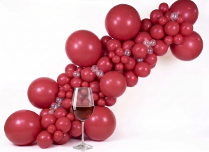 Organic Arch Kit "Mustard Wine/Burgundy" - 300 Balloons for Only 12 Euros (Basic)