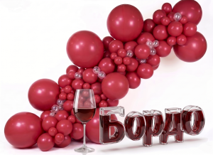 Organic Arch Kit "Mushed Wine/Burgundy" - 400 Balloons for Only 17 Euros (Pro Max)