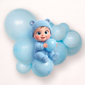 Baby blue balloon size B95 - 30 cm - 11"