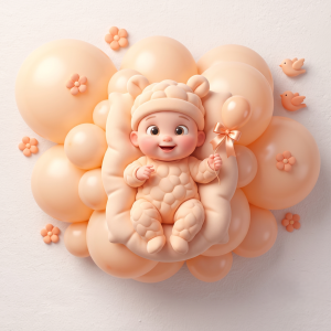 Peach latex party balloons size 23 cm - pack of 100 pcs. 453