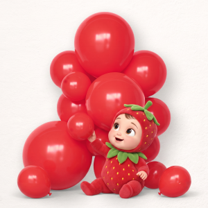 Red latex party balloons size 23 cm - pack of 100 pcs. 101