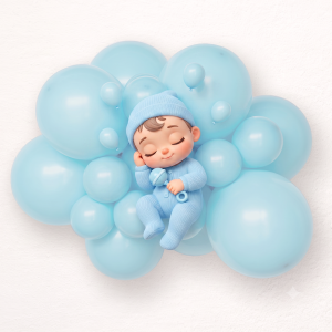 Ice blue latex party balloons size 23 cm - pack of 100 pcs. 449