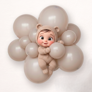 Warm gray balloon size B95 - 30 cm - 11"