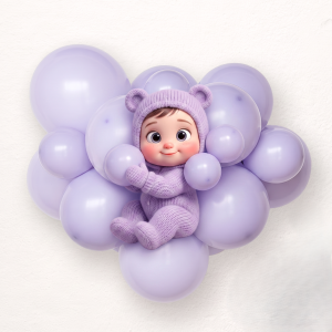 Lilac latex party balloons standard size - pack of 100 pcs.