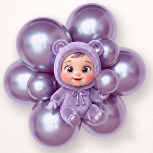 Chrome Latex balloon Purple - pack of 100 pcs. 602