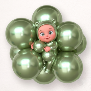 Chrome Latex balloon Grass green - package of 50 pcs. 608